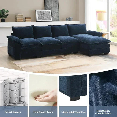 The Ultimate Guide to the Convertible Sectional Sofa: Modern Chenille L-Shaped 5-Seater with Chaise