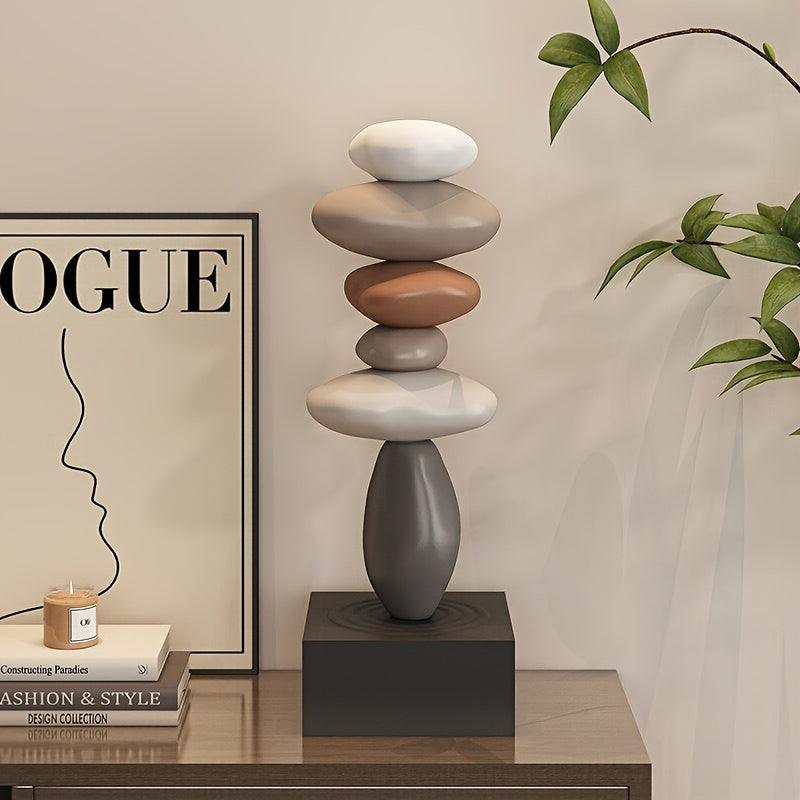 Modern resin sculpture perfect for desks and office spaces.