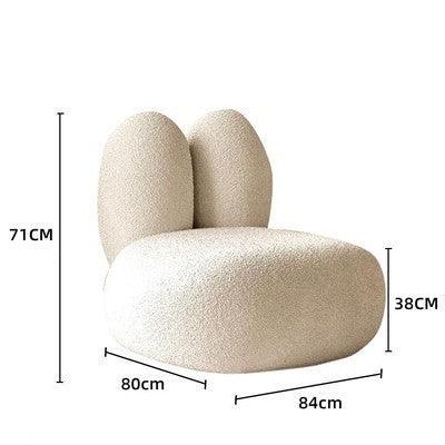 Curved Lamb Cashmere Fabric Sofa - My Store