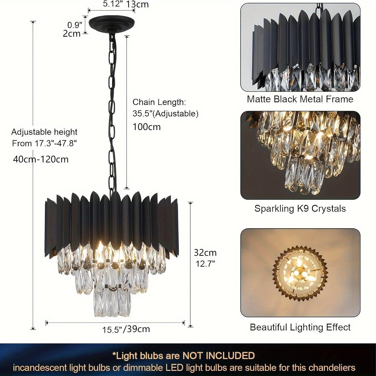 Elegant K9 crystal chandelier for upscale interior decor.
