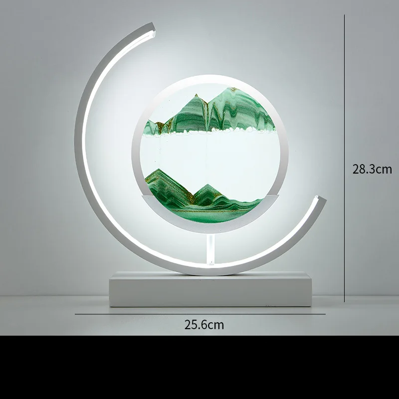 Contemporary geometric desk lamp with glowing light and adjustable brightness for workspace.