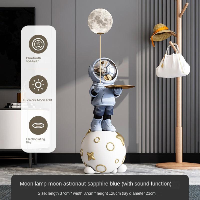 Astronaut with Tray Furniture Floor Sculpture: Elevate Your Space with Luxury, Exclusivity, and Musical Ambiance. - In home decor