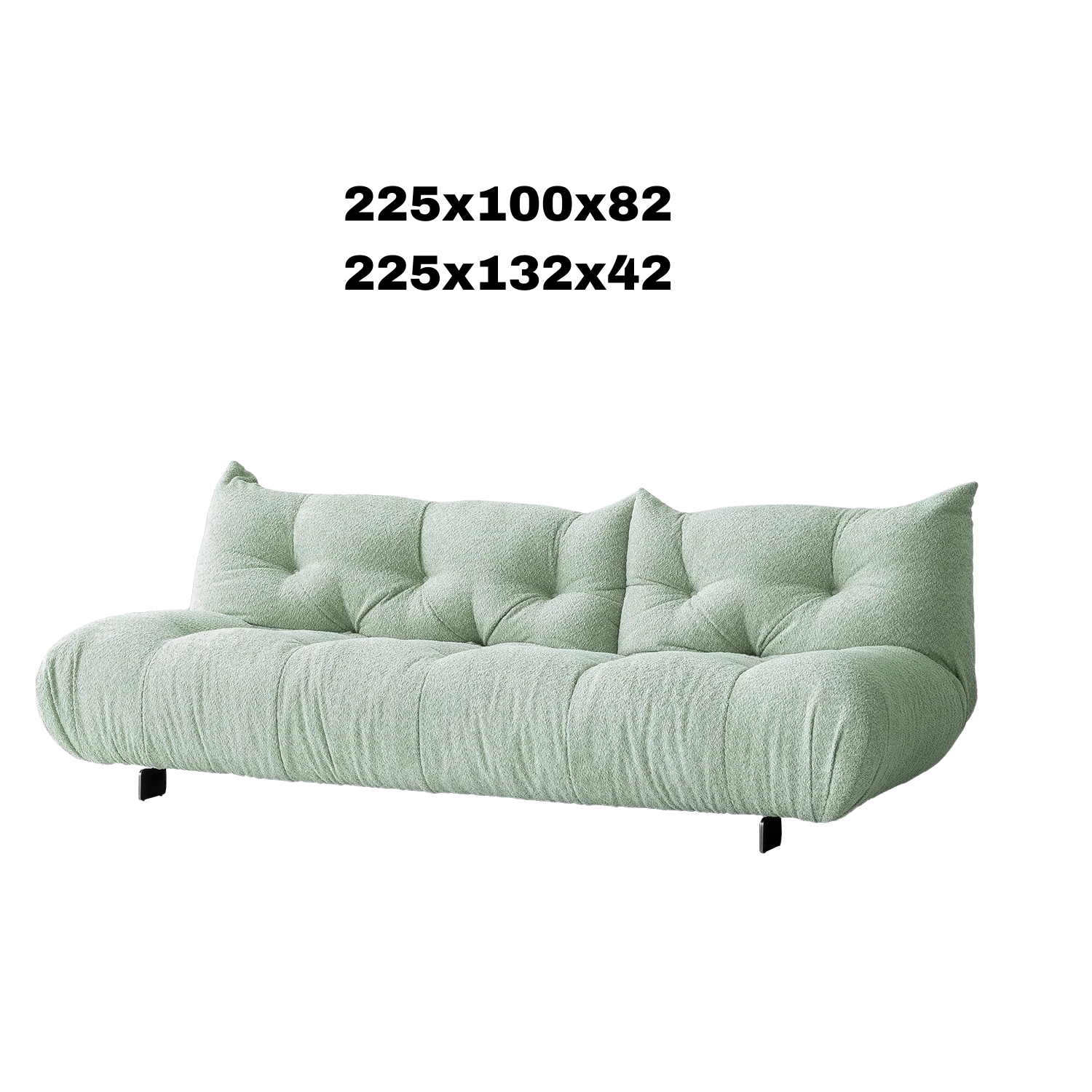 Alpaca Velvet Creamy Style Sofa Bed – Foldable, Multifunctional for Small Rooms