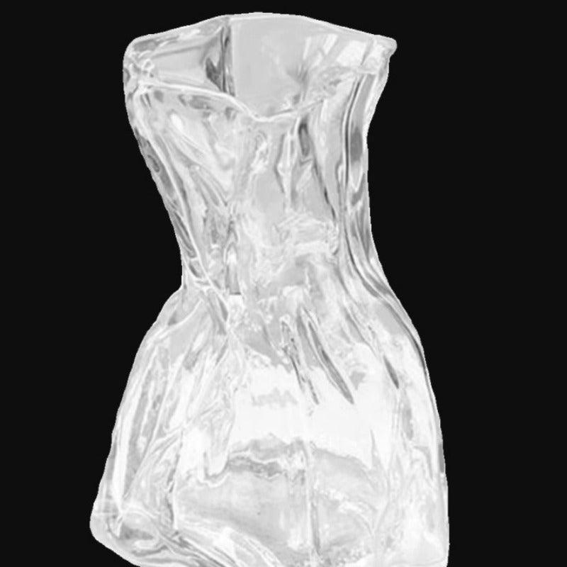Elegant Nordic glass vase for living room or dining table accents.