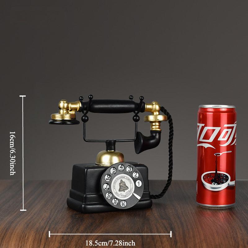 Classic American rotary phone replica for study room display.