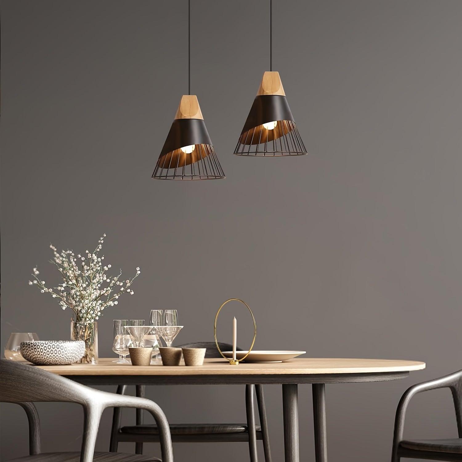 Semi-flush mount chandelier for kitchens and corridors.