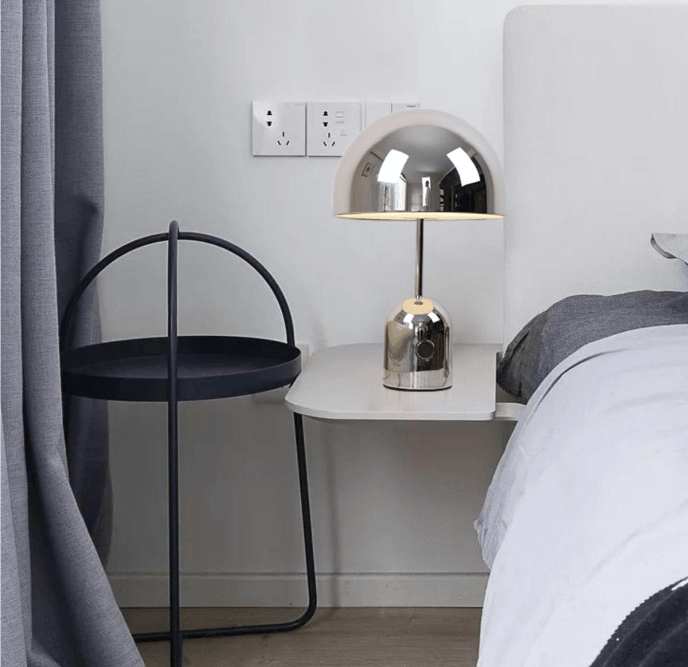 Illuminate Your Space with the Mushroom Rose Gold Exhibition Lamp - In home decor