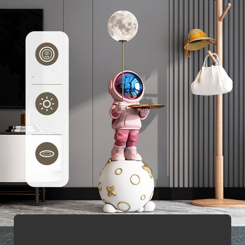 Astronaut with Tray Furniture Floor Sculpture: Elevate Your Space with Luxury, Exclusivity, and Musical Ambiance. - In home decor
