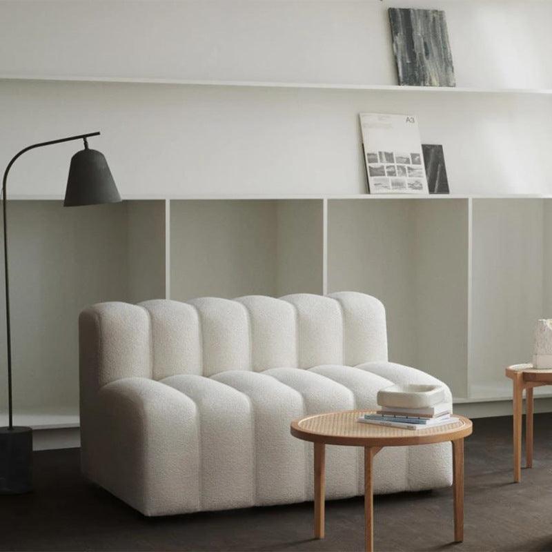 Lamb Velvet Curved Sofa - My Store