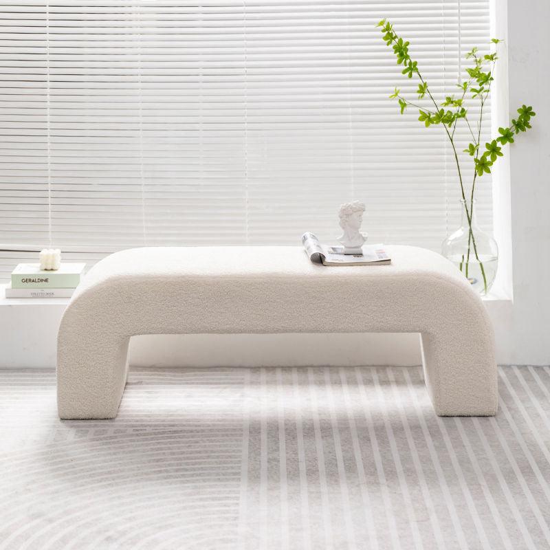 Indulge in Cozy Luxury: Lamb Velvet Living Room Sofa Bench - Elevate Your Space with Plush Comfort and Modern Elegance! - In home decor
