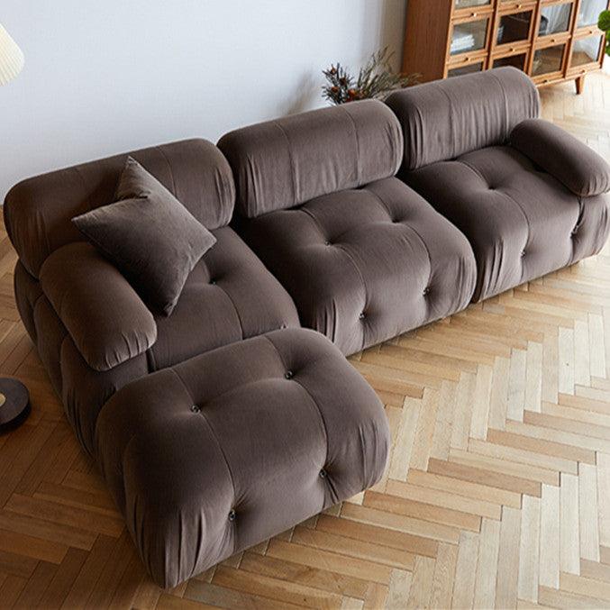 Create a Timeless and Inviting Atmosphere with Classic Module Square Lamb Velvet Sofa - In home decor