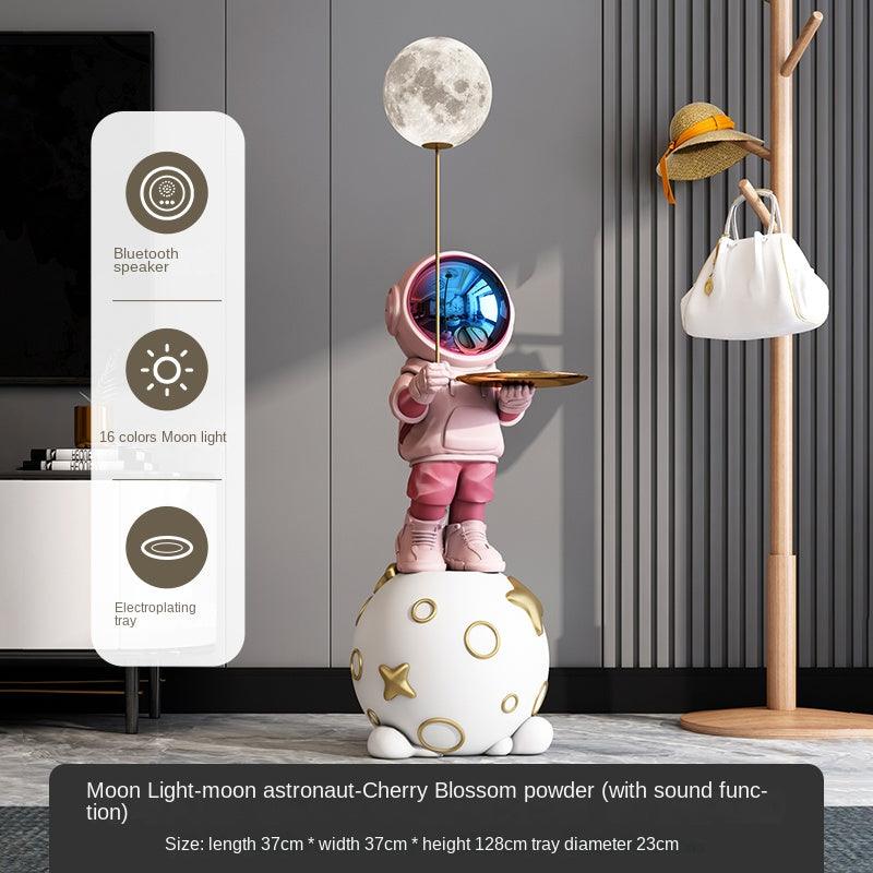 Astronaut with Tray Furniture Floor Sculpture: Elevate Your Space with Luxury, Exclusivity, and Musical Ambiance. - In home decor
