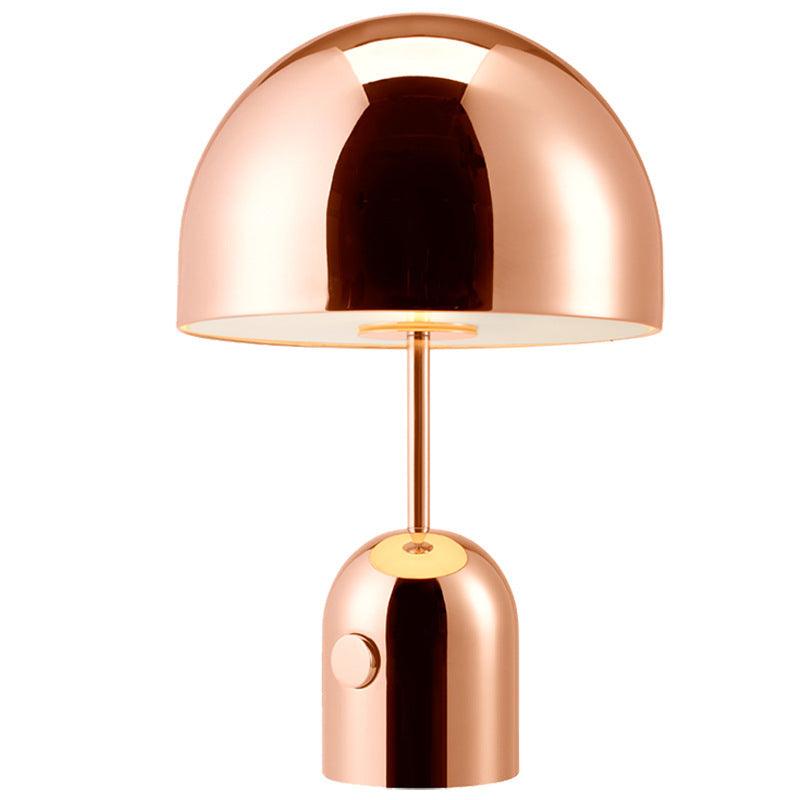 Illuminate Your Space with the Mushroom Rose Gold Exhibition Lamp - In home decor
