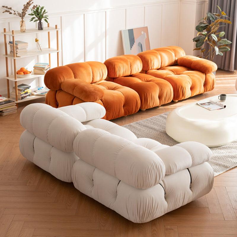 Create a Timeless and Inviting Atmosphere with Classic Module Square Lamb Velvet Sofa - In home decor