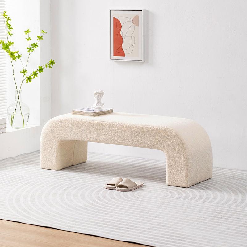Indulge in Cozy Luxury: Lamb Velvet Living Room Sofa Bench - Elevate Your Space with Plush Comfort and Modern Elegance! - In home decor