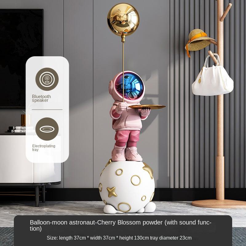 Astronaut with Tray Furniture Floor Sculpture: Elevate Your Space with Luxury, Exclusivity, and Musical Ambiance. - In home decor