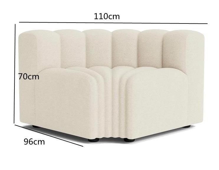 Lamb Velvet Curved Sofa - My Store