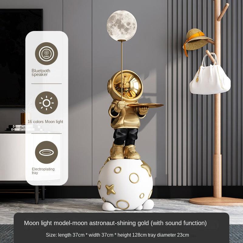 Astronaut with Tray Furniture Floor Sculpture: Elevate Your Space with Luxury, Exclusivity, and Musical Ambiance. - In home decor