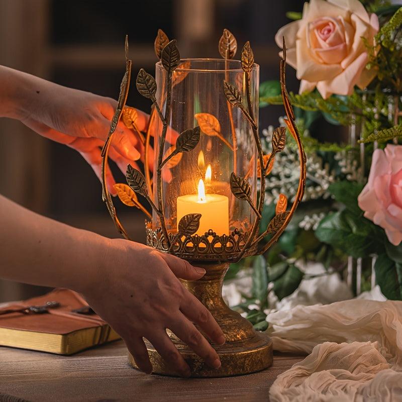 European-inspired candle holder for cozy, romantic lighting.
