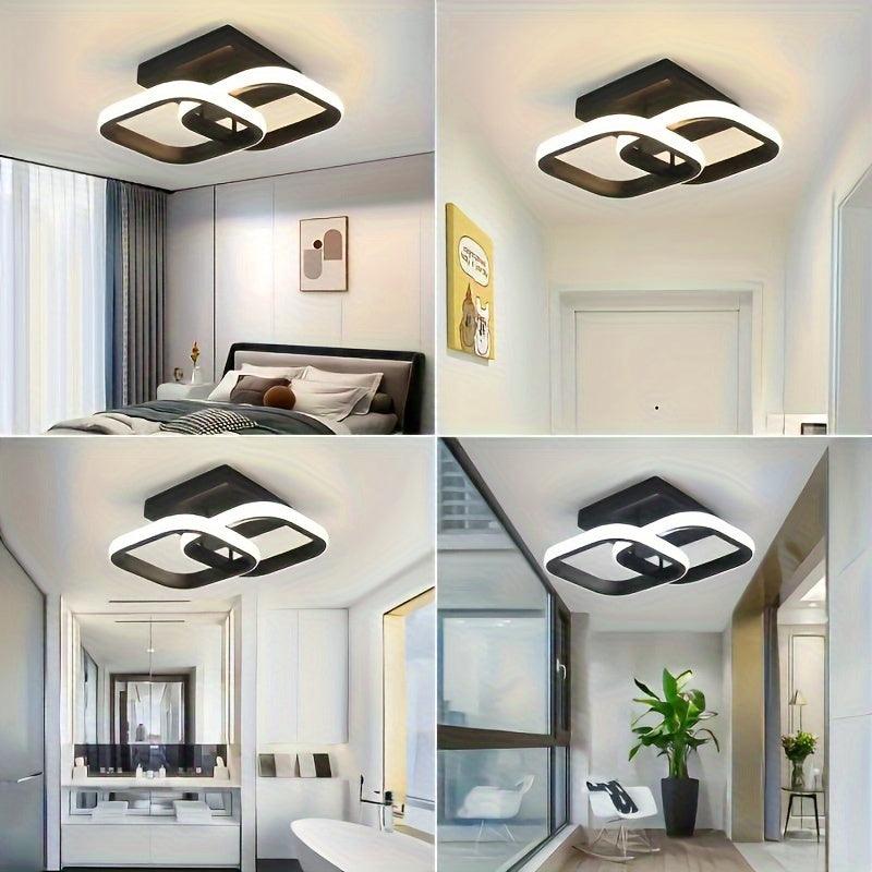 LED semi flush mount light for bathrooms and kitchens.