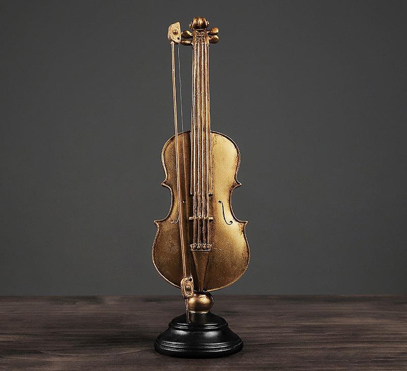 Vintage violin decorative sculpture music lovers