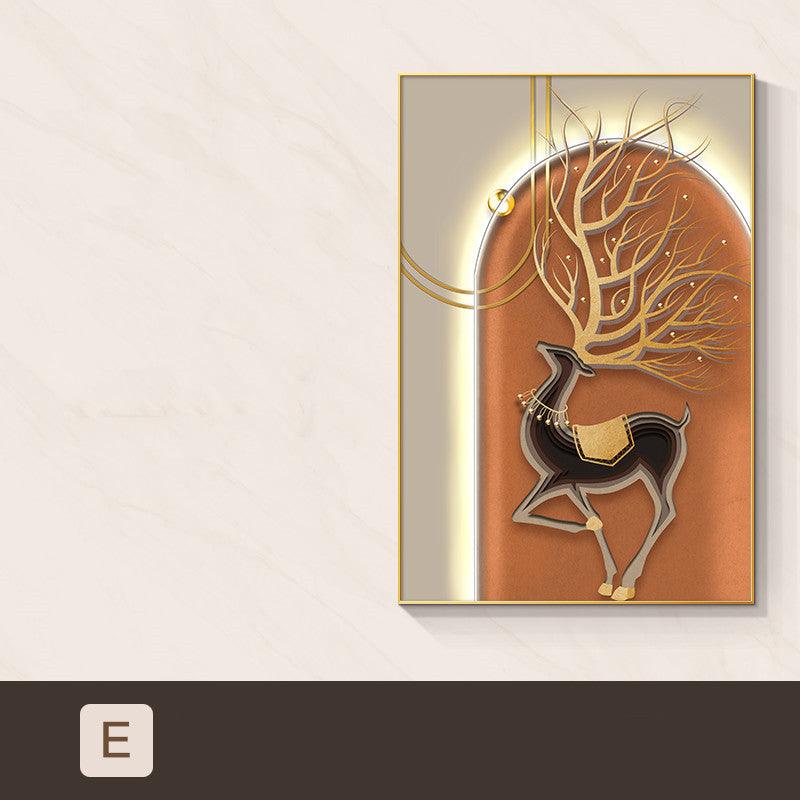 Illuminate Your Entryway with Modern Minimalist Foyer Decorative Painting – LED Lights Included - In home decor