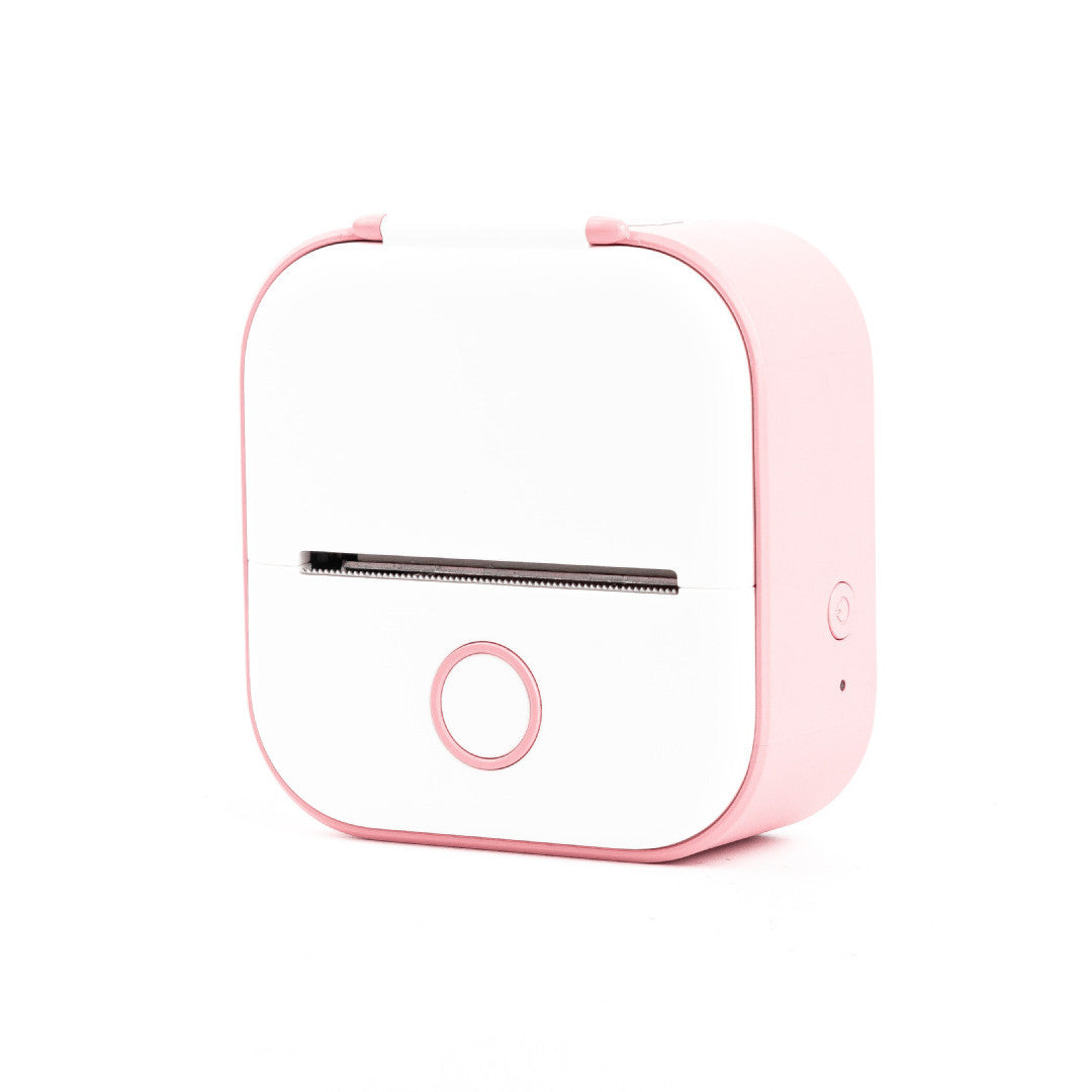 Pink electronic device with a white background