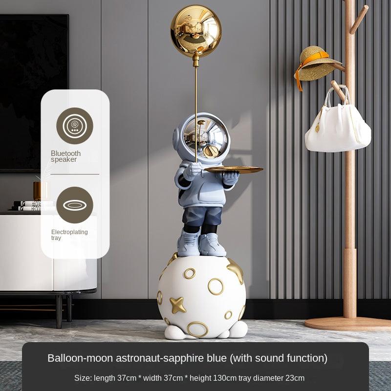 Astronaut with Tray Furniture Floor Sculpture: Elevate Your Space with Luxury, Exclusivity, and Musical Ambiance. - In home decor