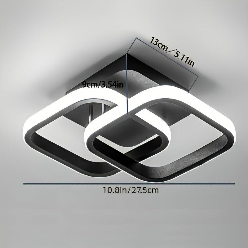 Energy-efficient LED ceiling light for compact spaces.