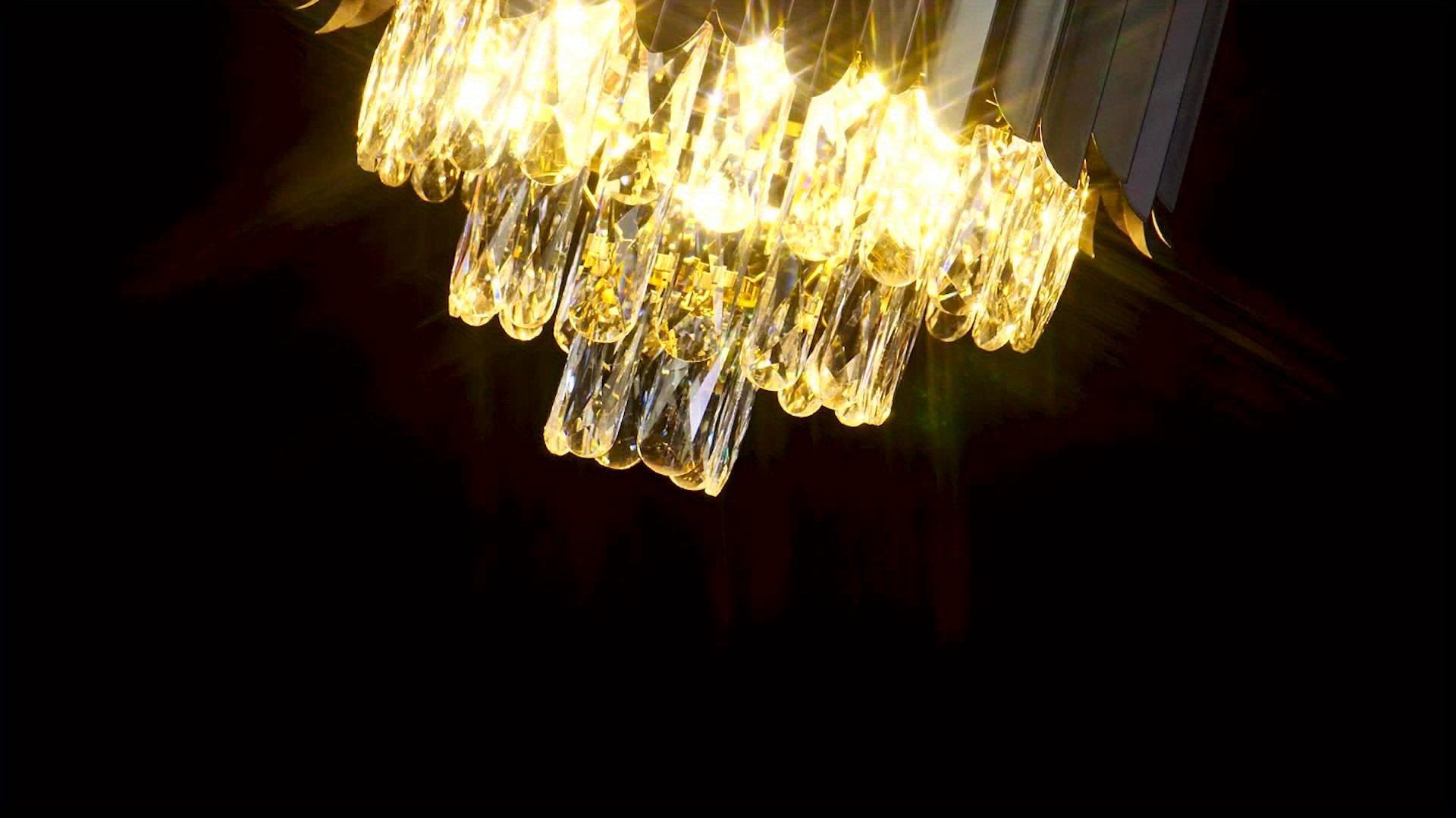 E12 base chandelier with dazzling K9 crystals for contemporary spaces.
