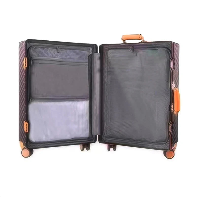 Interior view of luggage showing storage capacity