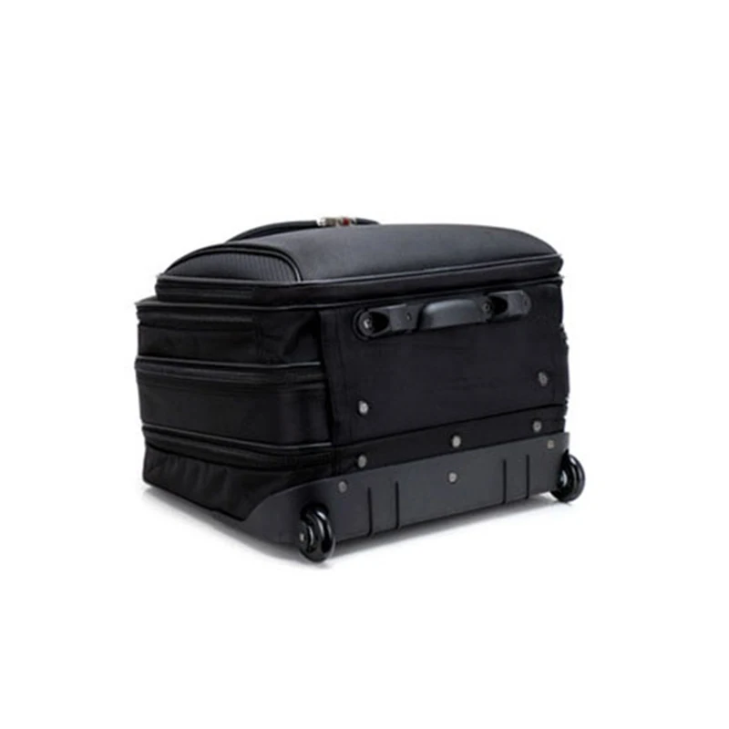 Black suitcase on a white background