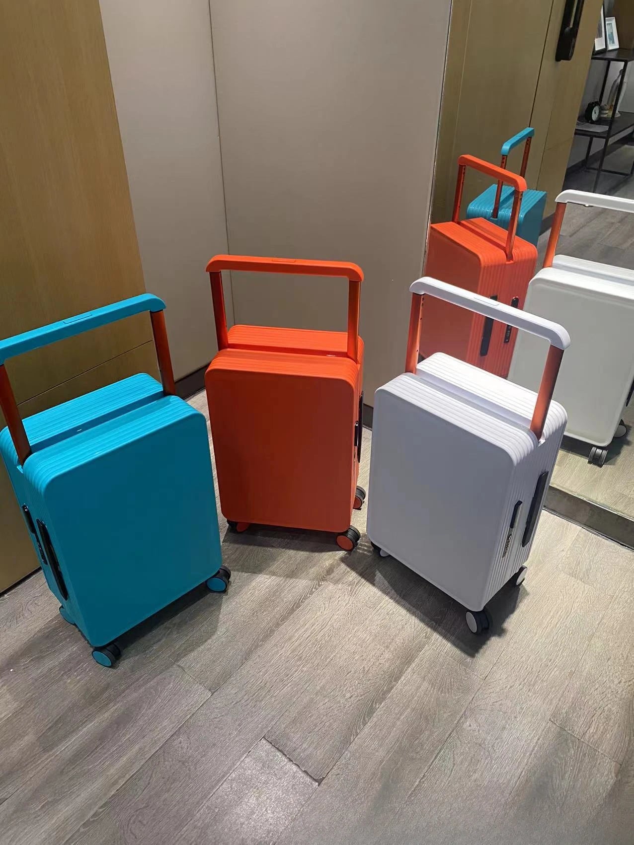360-Degree Spinner Wheels on Travel Suitcase