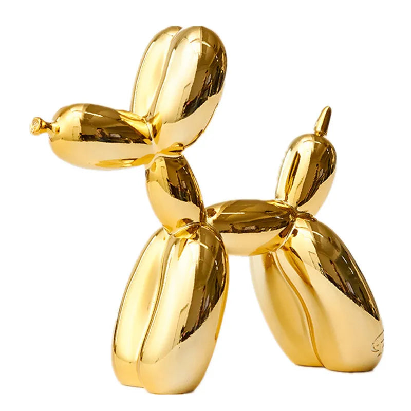 Shiny 42cm JONLALA balloon dog figurine for contemporary home decor.