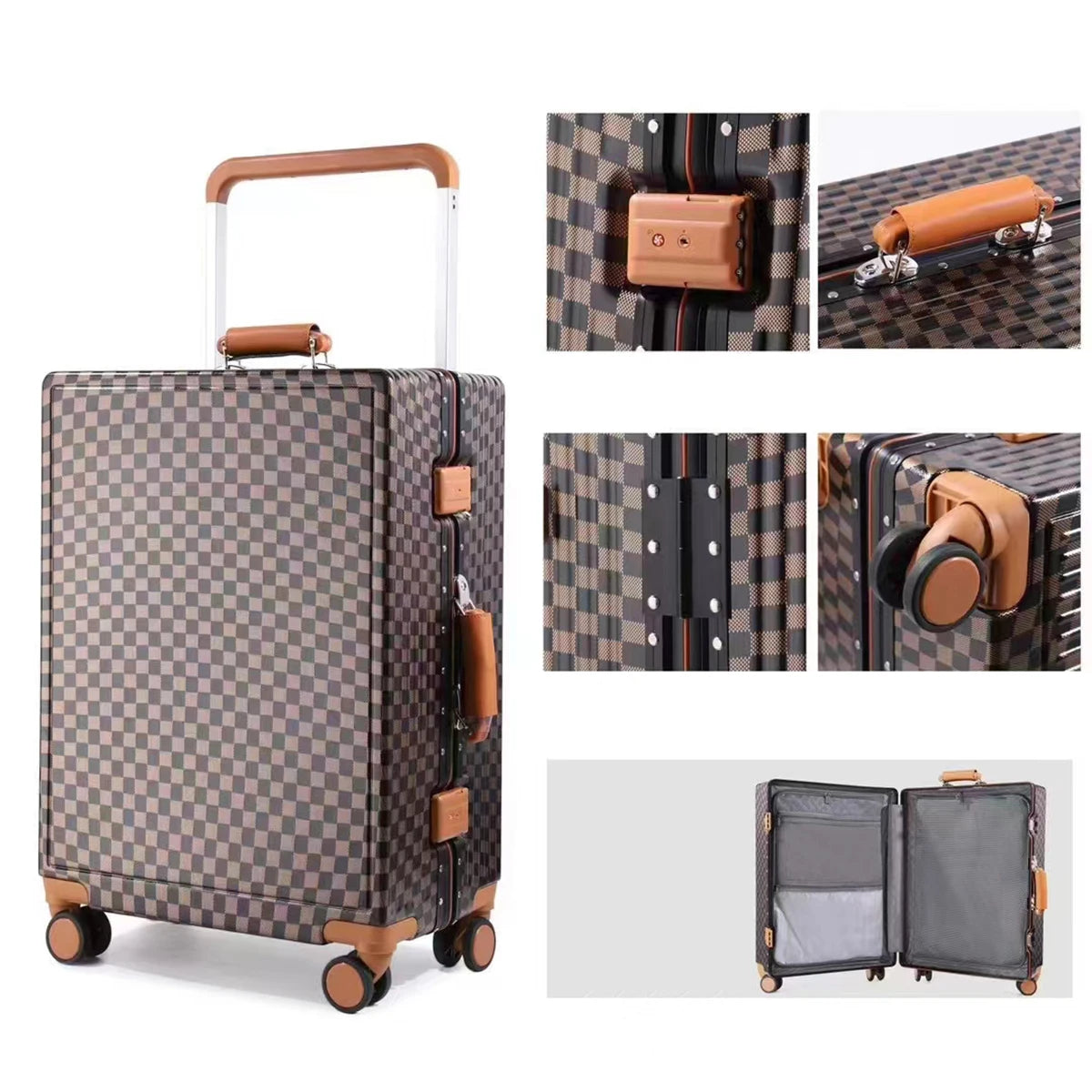 Interior view of luggage showing storage capacity