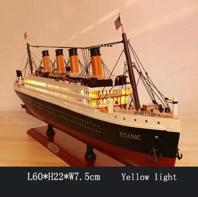 Choosing the perfect size and LED light option for the handcrafted sailboat model.