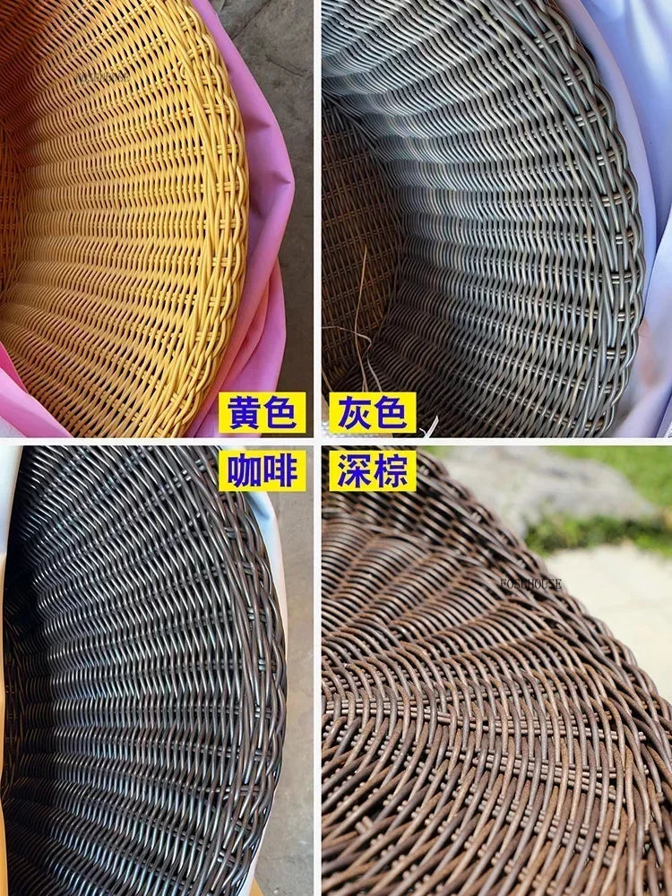 Rattan outdoor seating with modern design