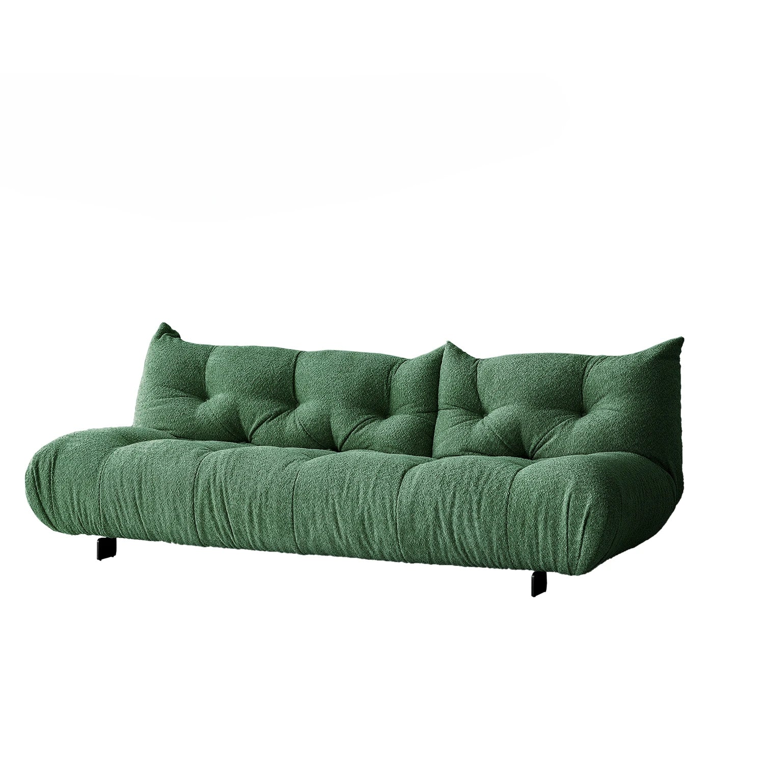 Green sofa on a white background