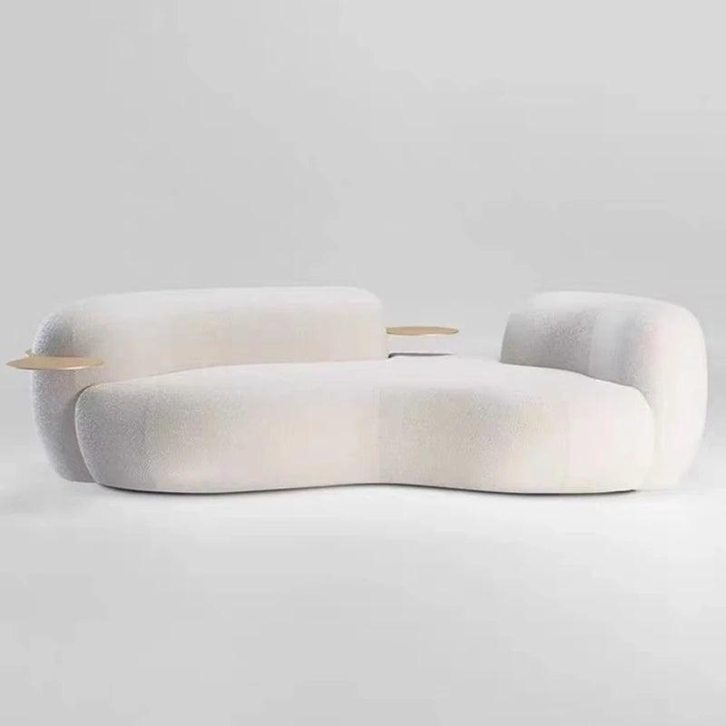 Comfortable living room couch with plush sponge filling
