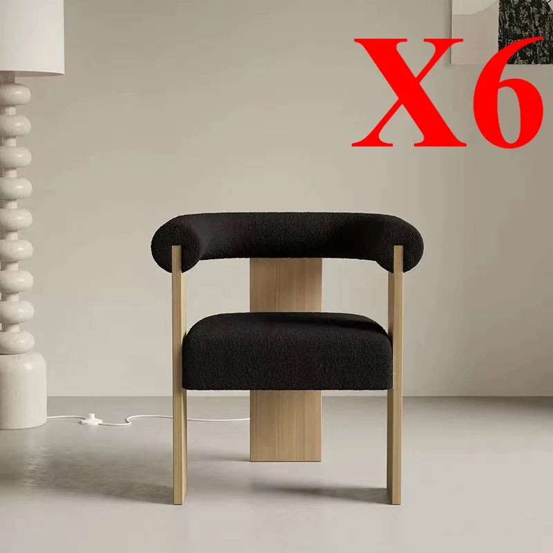 Modern style dining chair with luxurious lambskin, designed to enhance contemporary UK interior design.