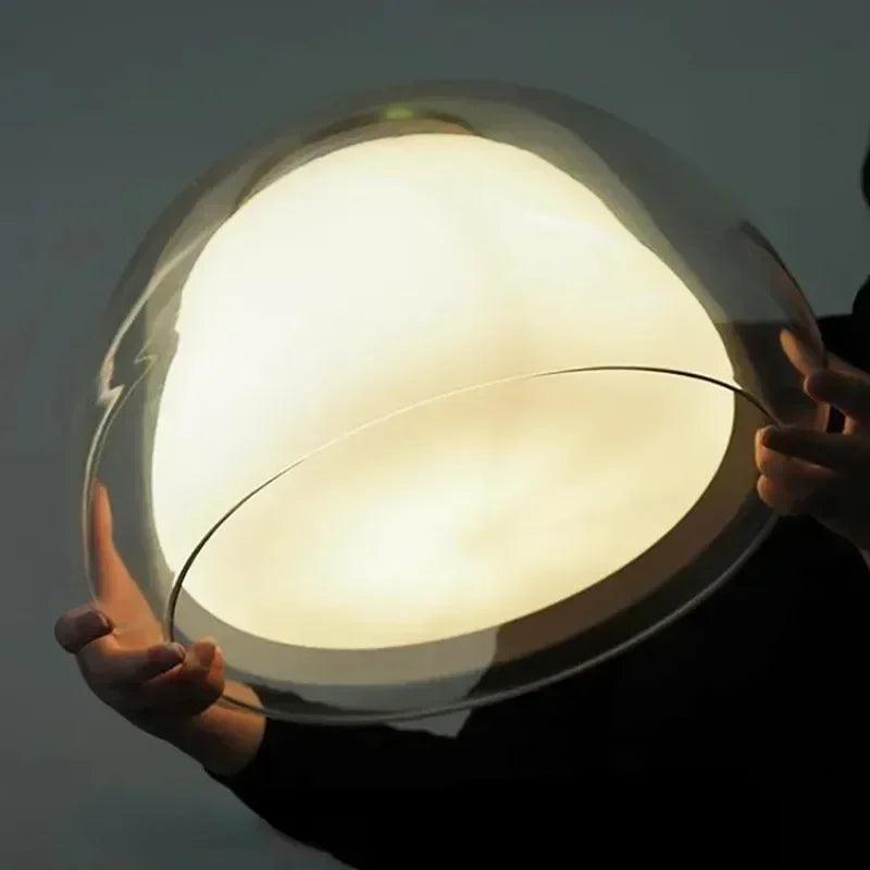 Danish Jelly Chandelier Minimalist Smooth Glass Chandelier Design Living Room Bedroom Bedlight Home Decoration Light - In home decor