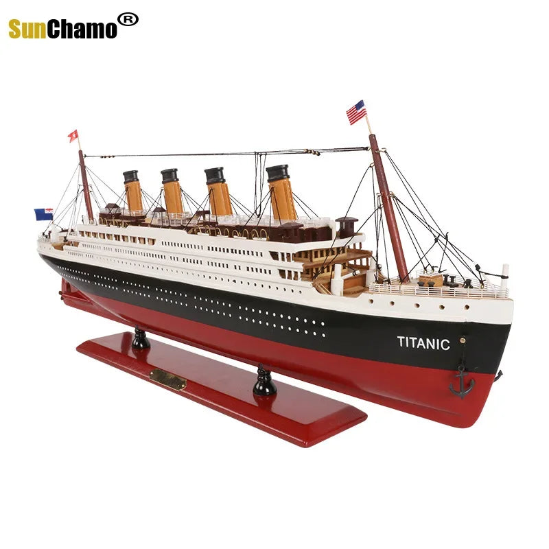 Exquisite Mediterranean sailboat model, handcrafted from solid wood