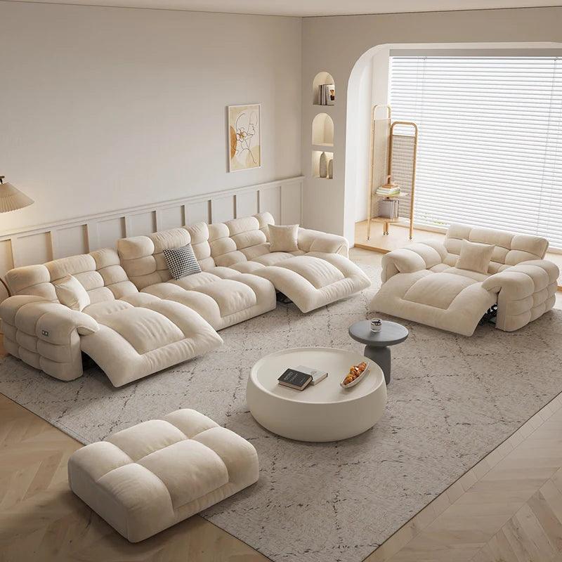 Cozy Nordic living room sofa with elegant design