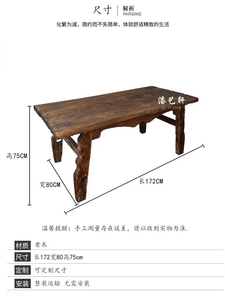 Luxury Rectangle Wooden Dining Table – 172cm Quality Finish by Oein