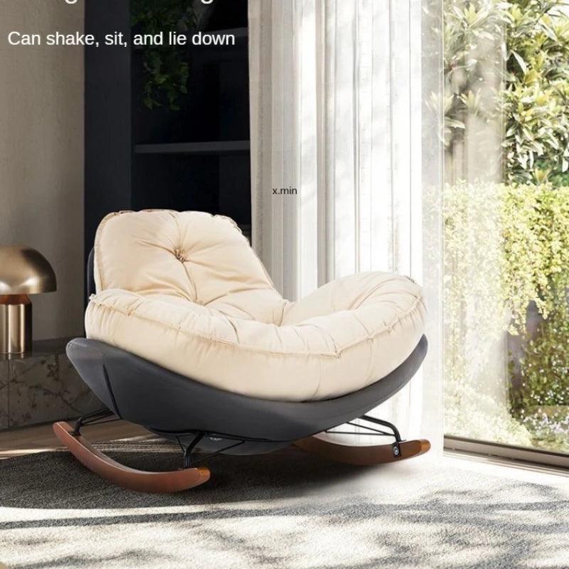 Lazy Couch Penguin Rocking Chair Adult Lounge Snail Balcony Home Indoor Leisure Rocking Chair Lounge Chair Rocking sofa daybed - In home decor