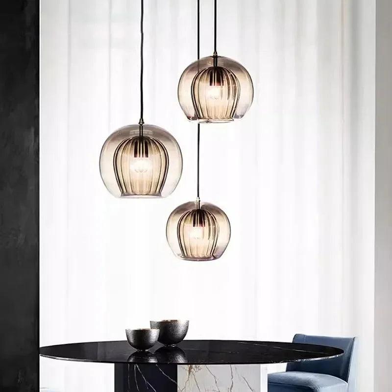 Modern Creative Glass Pendant Lights Modern Suspension Restaurant Chandelier for Living Dining Room Kitchen Bedside Hanging Lamp - In home decor