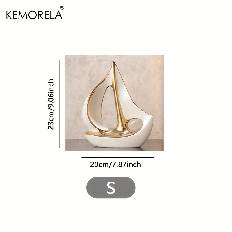 "Unique luxury sailboat sculpture with post-modern design"