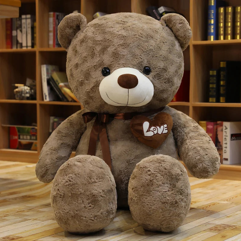 Large, huggable teddy bear for kids and adults.