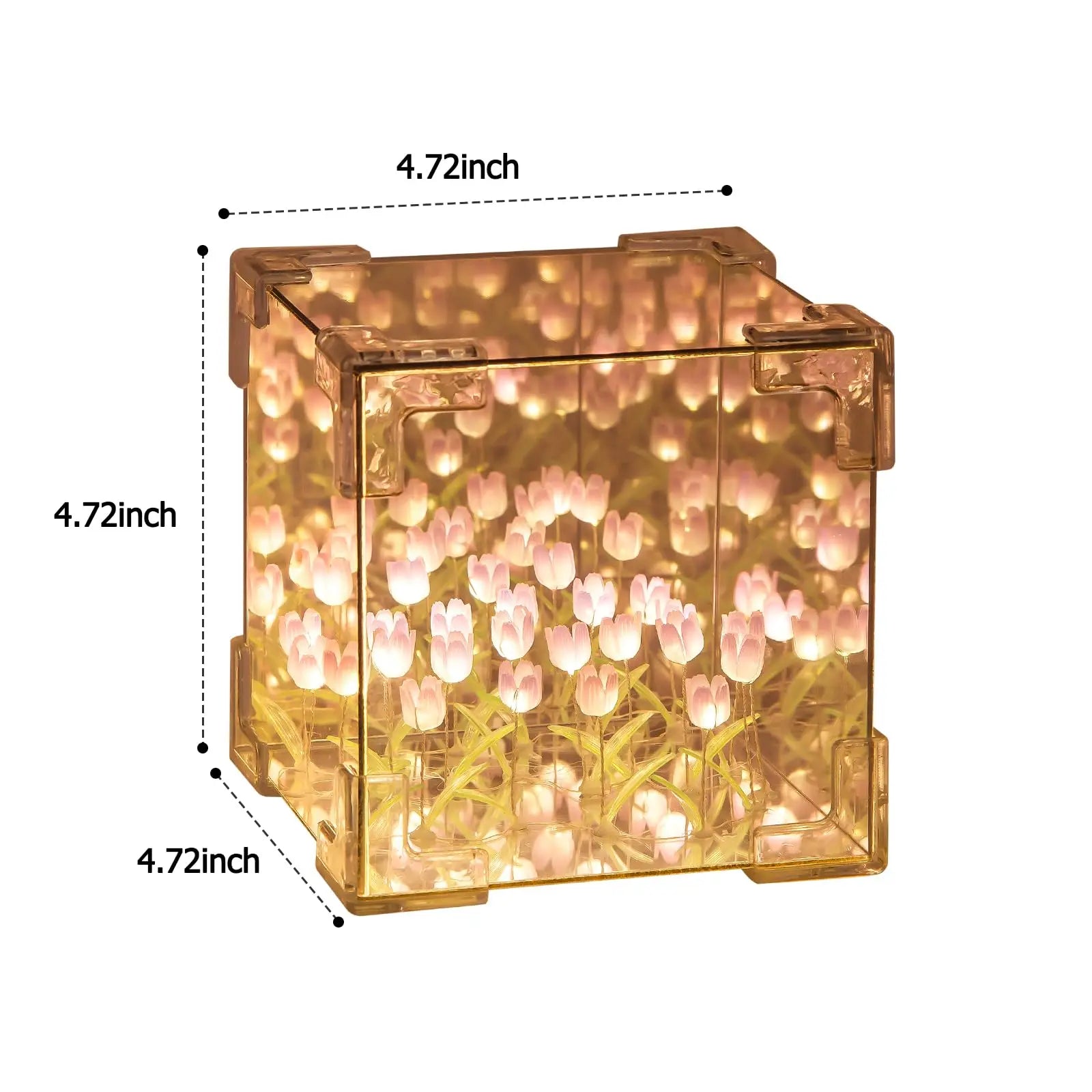 Handmade tulip night light kit pieces displayed