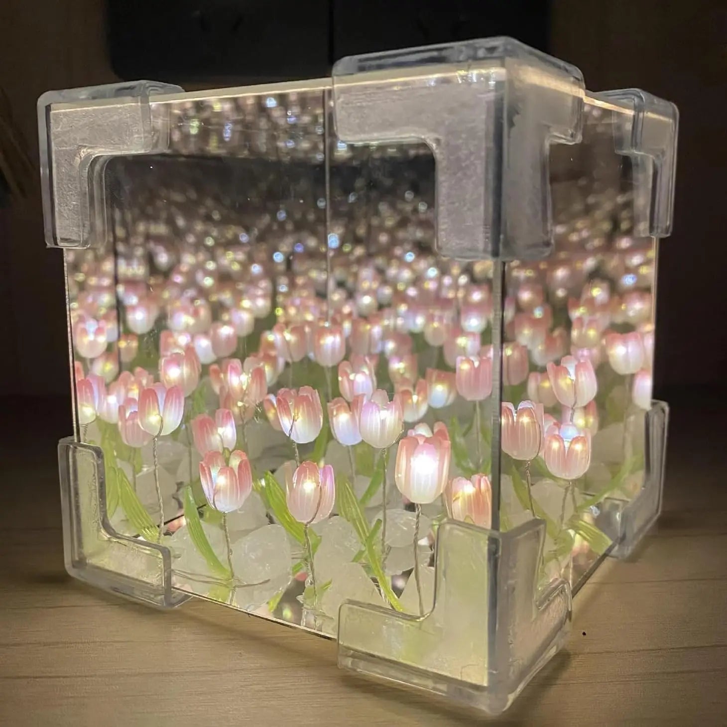 Tulip Night Light, high definition mirror.